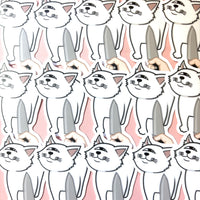 [WATERPROOF] JJK Akutami Gege Knife Cat Meme Anime Vinyl Sticker Decal