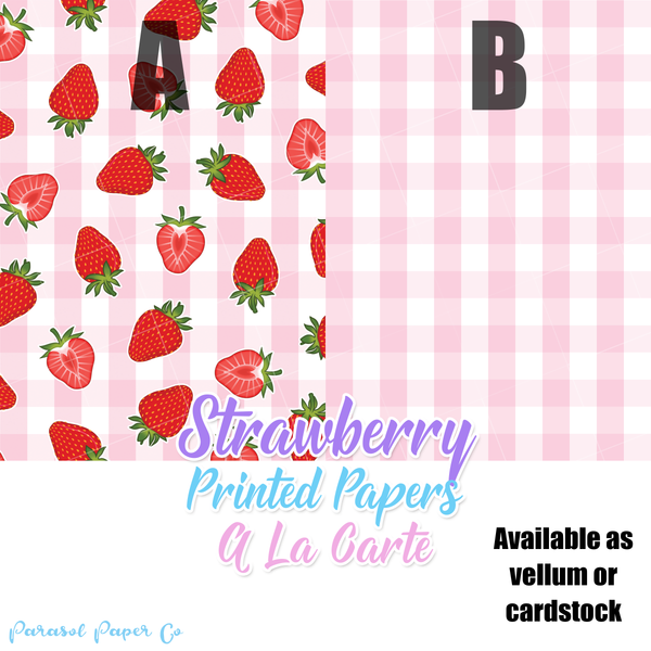 Strawberry - Vellum and Cardstock Papers
