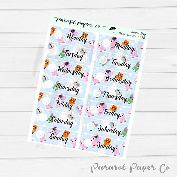 F135 - Snow Day Date Covers