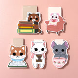 Pandy and Friends Reading Die Cut Magnetic Bookmark