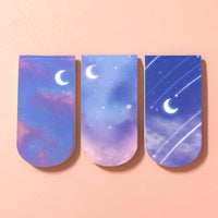 Soft Skies -- Moon Page Flag Magnetic Bookmark