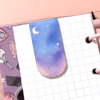 Soft Skies -- Moon Page Flag Magnetic Bookmark