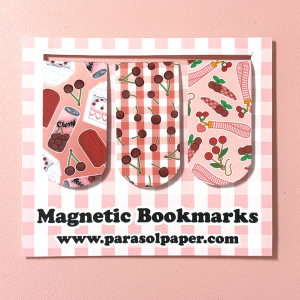 Cherry Page Flag Magnetic Bookmark