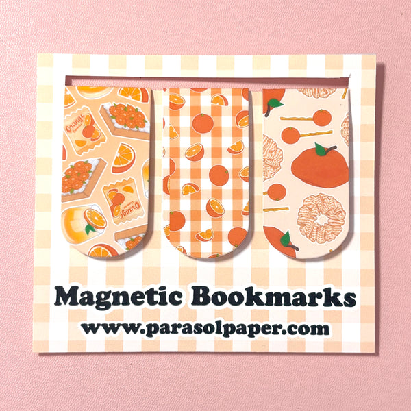 Orange Page Flag Magnetic Bookmark