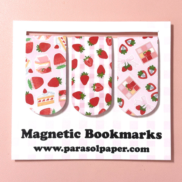 Strawberry Page Flag Magnetic Bookmark