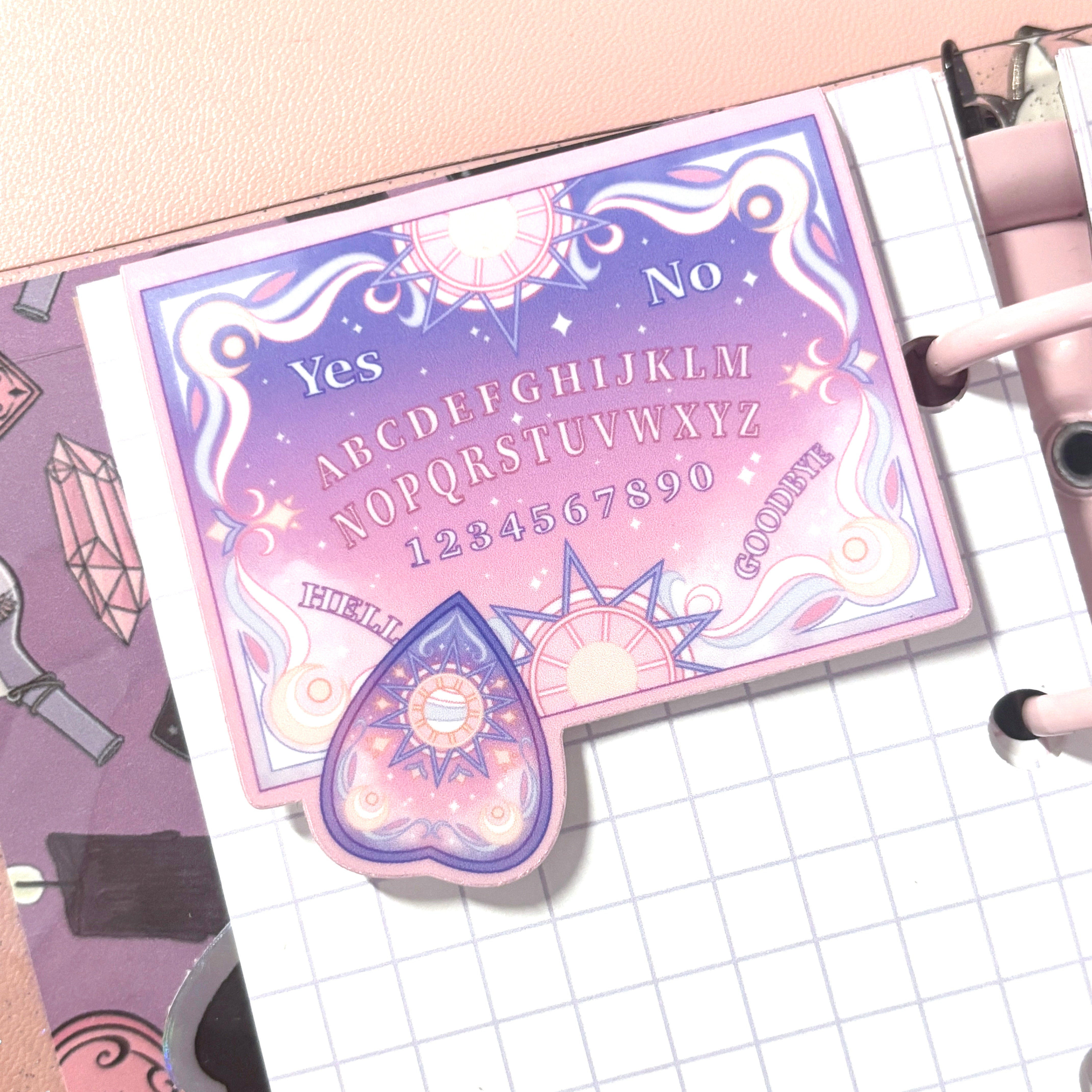 Pastel Ouija Die Cut Magnetic Bookmark