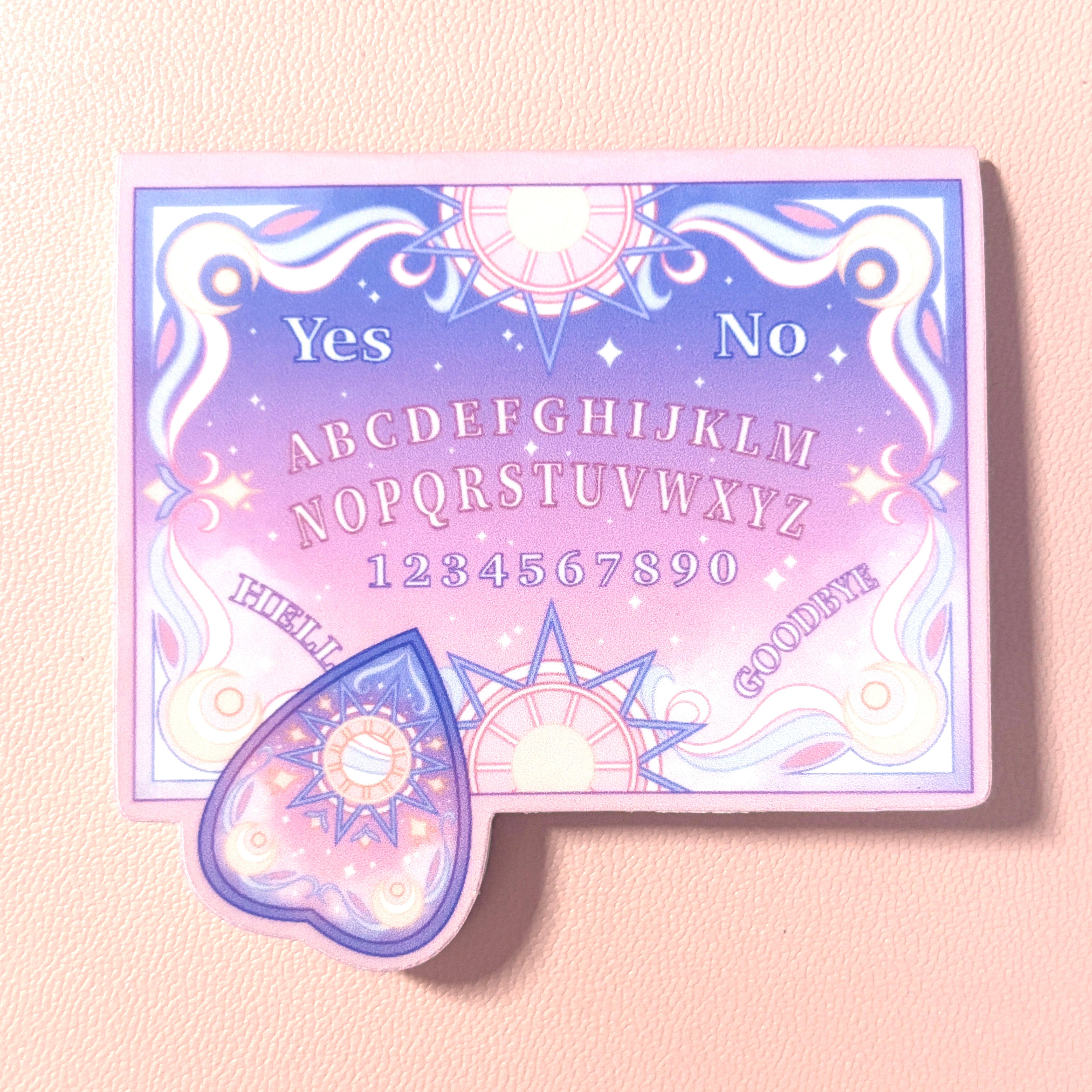 Pastel Ouija Die Cut Magnetic Bookmark