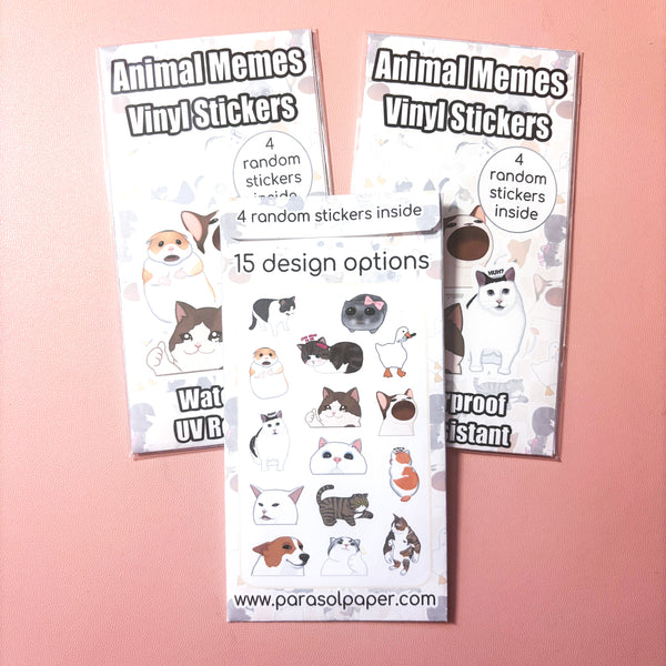 [WATERPROOF] Meme Animals Vinyl Sticker Decal Blind Bag