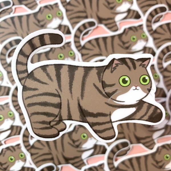 [WATERPROOF] Oh Lawd He Comin Cat Meme Vinyl Sticker Decal