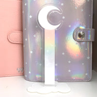 Pastel Rainbow Crescent Moon Cloud Bank Acrylic Standee Washi Stand