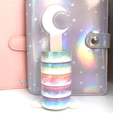 Pastel Rainbow Crescent Moon Cloud Bank Acrylic Standee Washi Stand