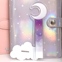 Galactic Crescent Moon Cloud Bank Acrylic Standee Washi Stand