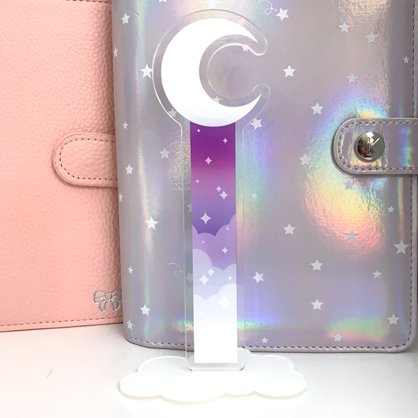 Galactic Crescent Moon Cloud Bank Acrylic Standee Washi Stand