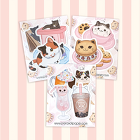 Cat Café - Sticker Die Cut Packs