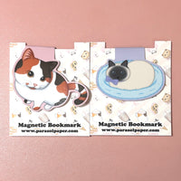 Cat Café Die Cut Magnetic Bookmarks