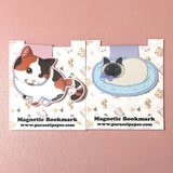 Cat Café Die Cut Magnetic Bookmarks
