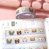 Washi Tape - Pandy and Friends Pastel Rainbow Confetti