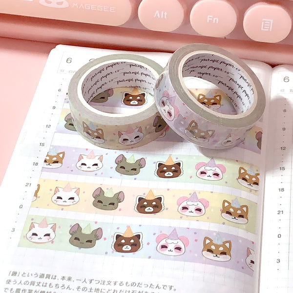 Washi Tape - Pandy and Friends Pastel Rainbow Gradient Confetti
