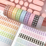 Washi Tape - Pastel Rainbow Gradient Heart Gingham