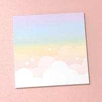 Small Memo Pad -- Rainbow Cloud Bank