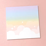 Small Memo Pad -- Rainbow Cloud Bank