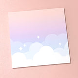 Small Memo Pad -- Cotton Candy Cloud Bank
