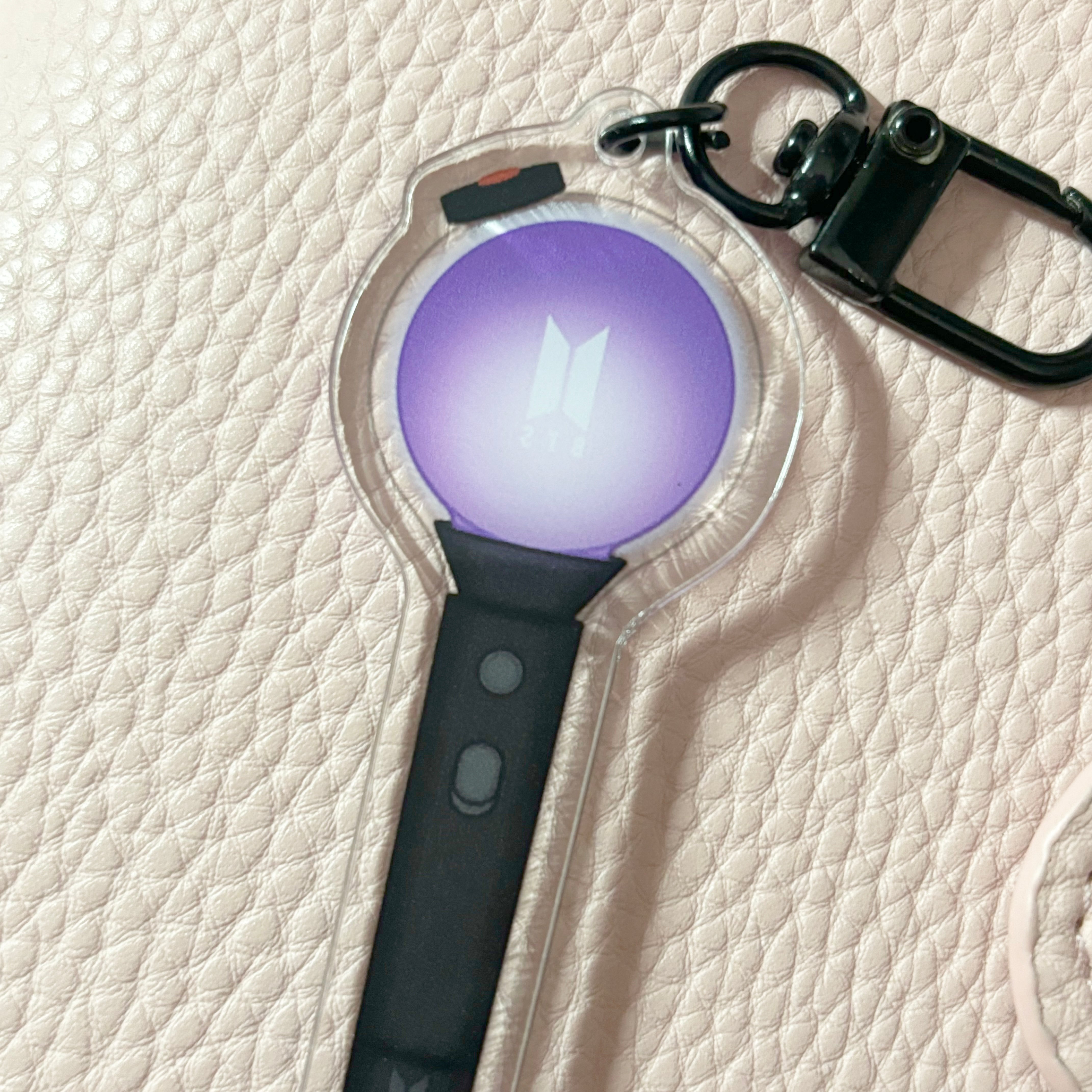 OOPS - BTS Army Bomb Logo Lightstick Dangle Charm Acrylic Keychain