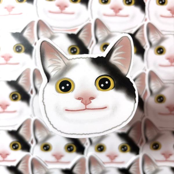 [WATERPROOF] Polite Cat Meme Vinyl Sticker Decal