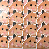 [WATERPROOF] Peace Sign Hamster Meme Vinyl Sticker Decal