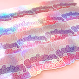 [WATERPROOF] Holographic Gaslight Gatekeep Girlboss Meme Vinyl Decal