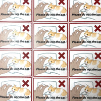 [WATERPROOF] Please Do Not The Cat Meme Vinyl Sticker Decal