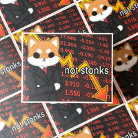 [WATERPROOF] Junior Stonks Not Stonks Meme Vinyl Sticker Decal