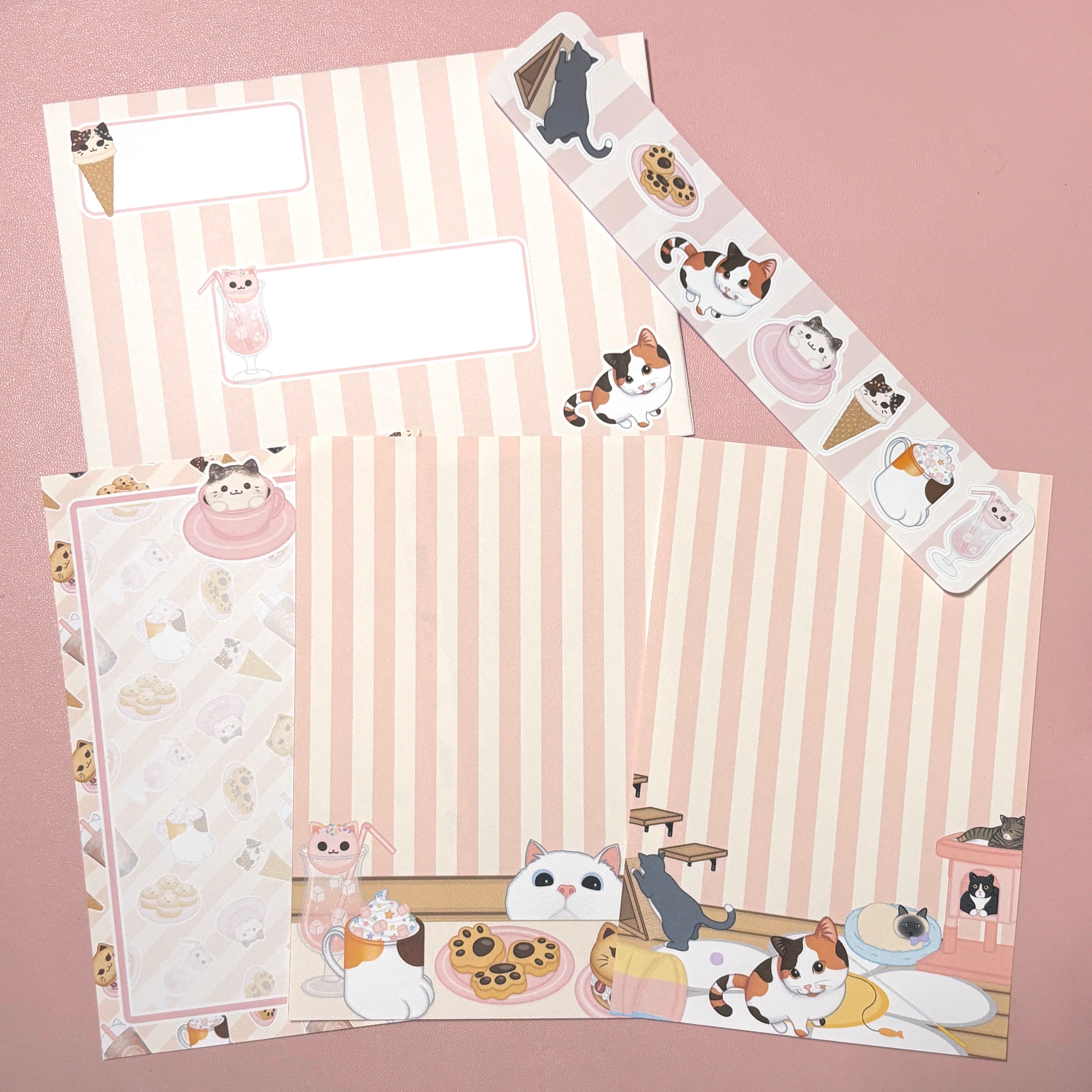 Cat Café Letter Set