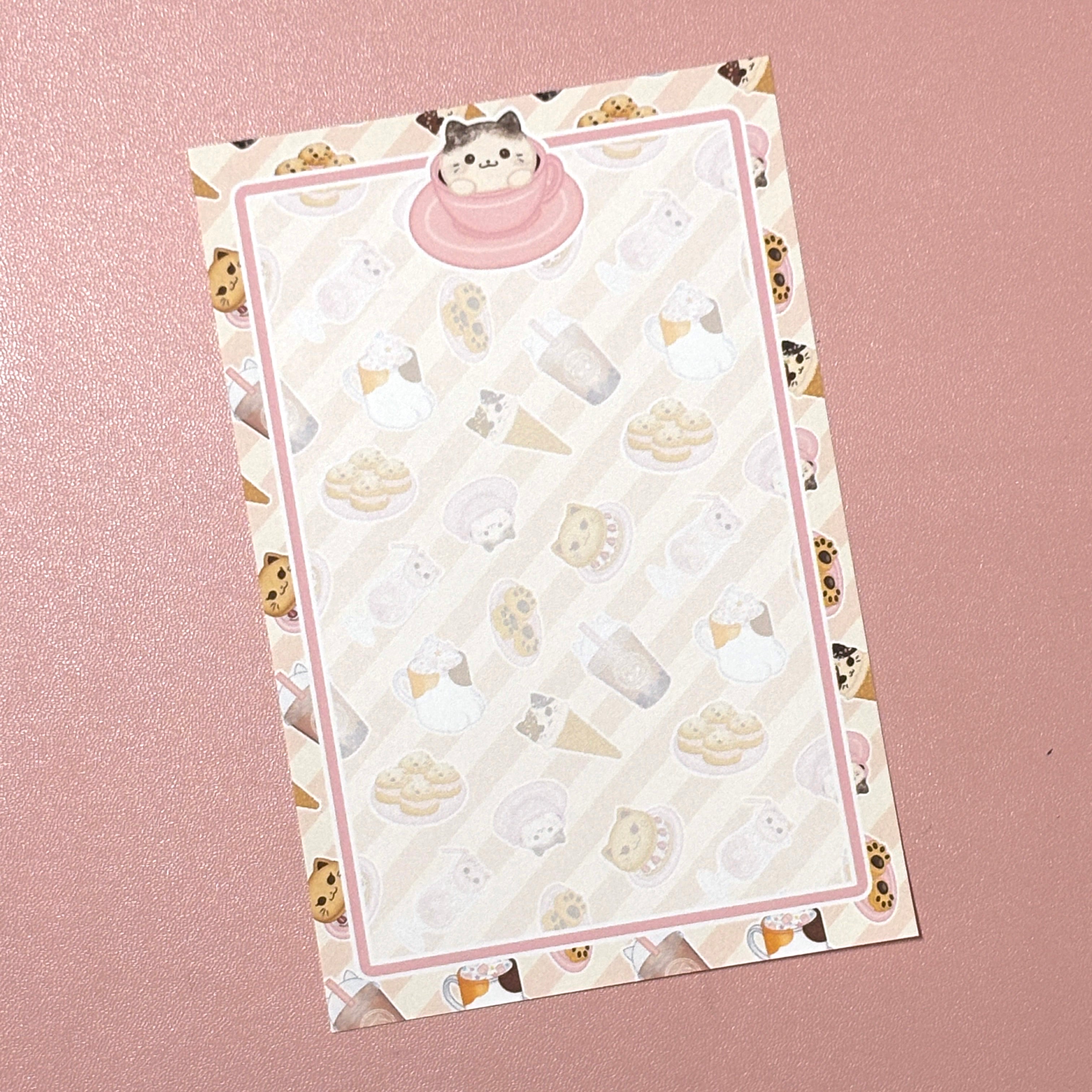 Cat Café Letter Set