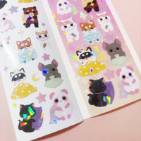 Sleepytime Friends Korean Holographic Polco Stickers