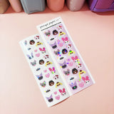S@nrio Friends Korean Holographic Polco Stickers