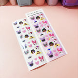 S@nrio Friends Korean Holographic Polco Stickers