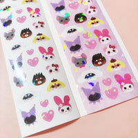 S@nrio Friends Korean Holographic Polco Stickers