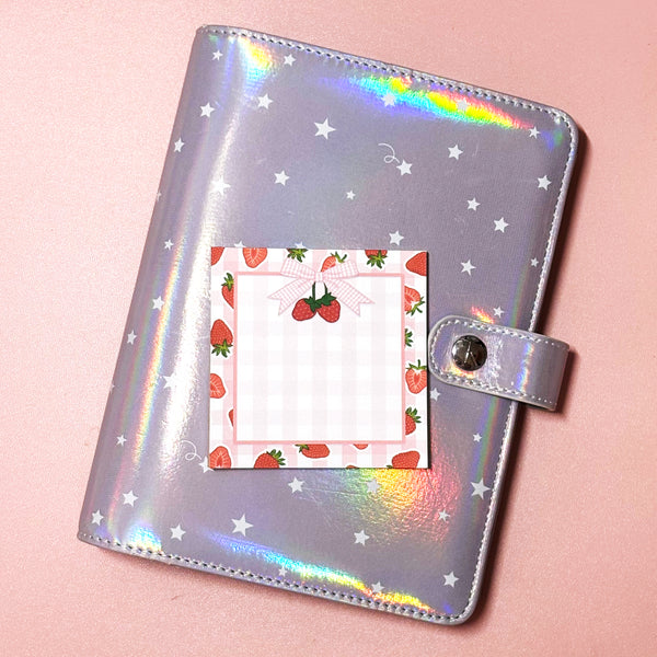 Small Memo Pad -- Strawberry Gingham