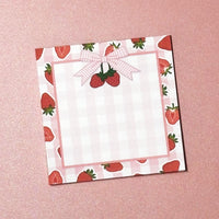 Small Memo Pad -- Strawberry Gingham