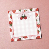 Small Memo Pad -- Strawberry Gingham