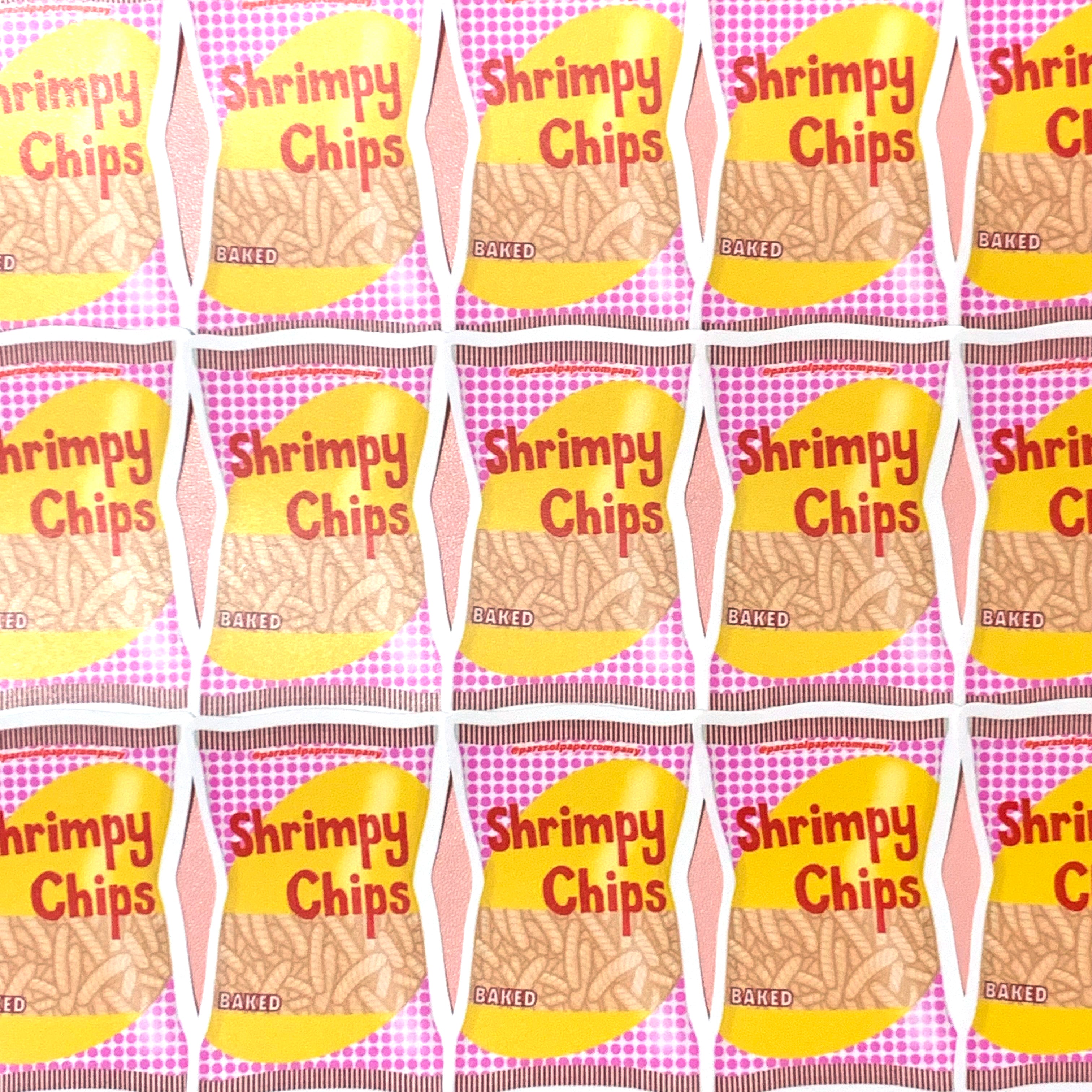 [WATERPROOF] Shrimpy Chips Vinyl Sticker Decal