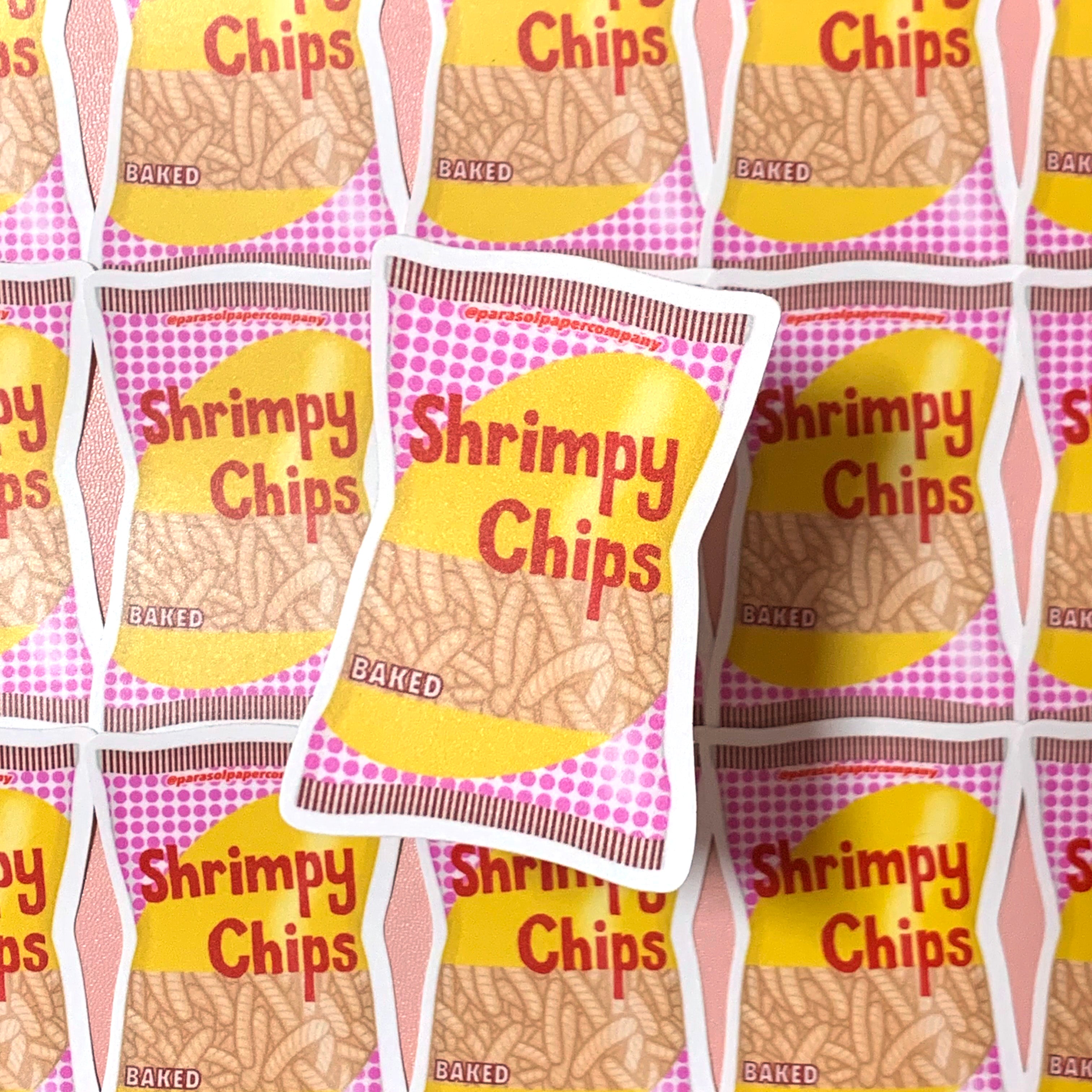 [WATERPROOF] Shrimpy Chips Vinyl Sticker Decal