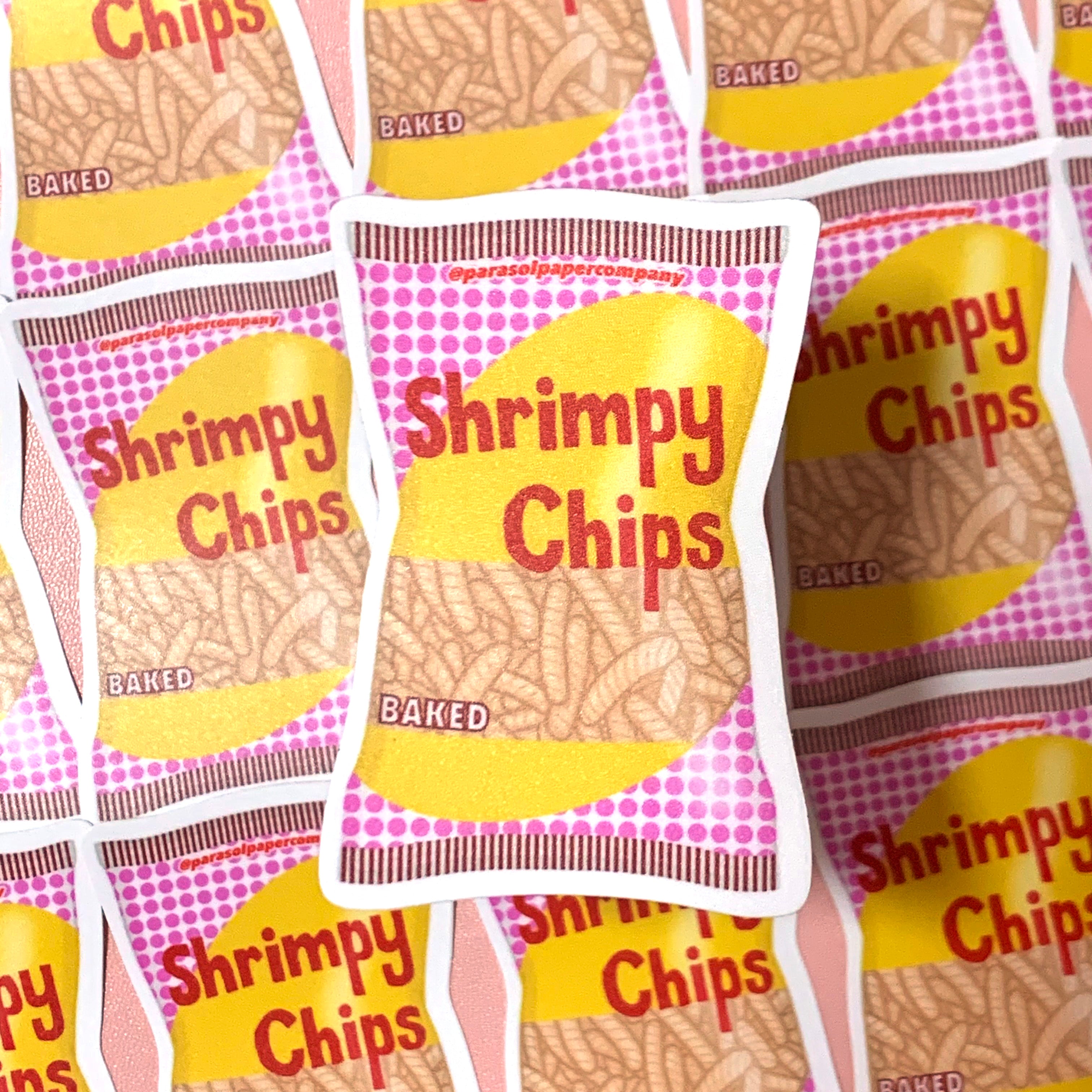 [WATERPROOF] Shrimpy Chips Vinyl Sticker Decal