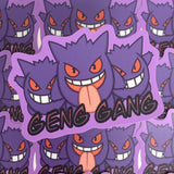 [WATERPROOF] Geng Gang Gengar Ghost Pokemon Meme Vinyl Sticker Decal