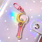 Sailor Moon Crescent Moon Wand Moon Stick Acrylic Keychain