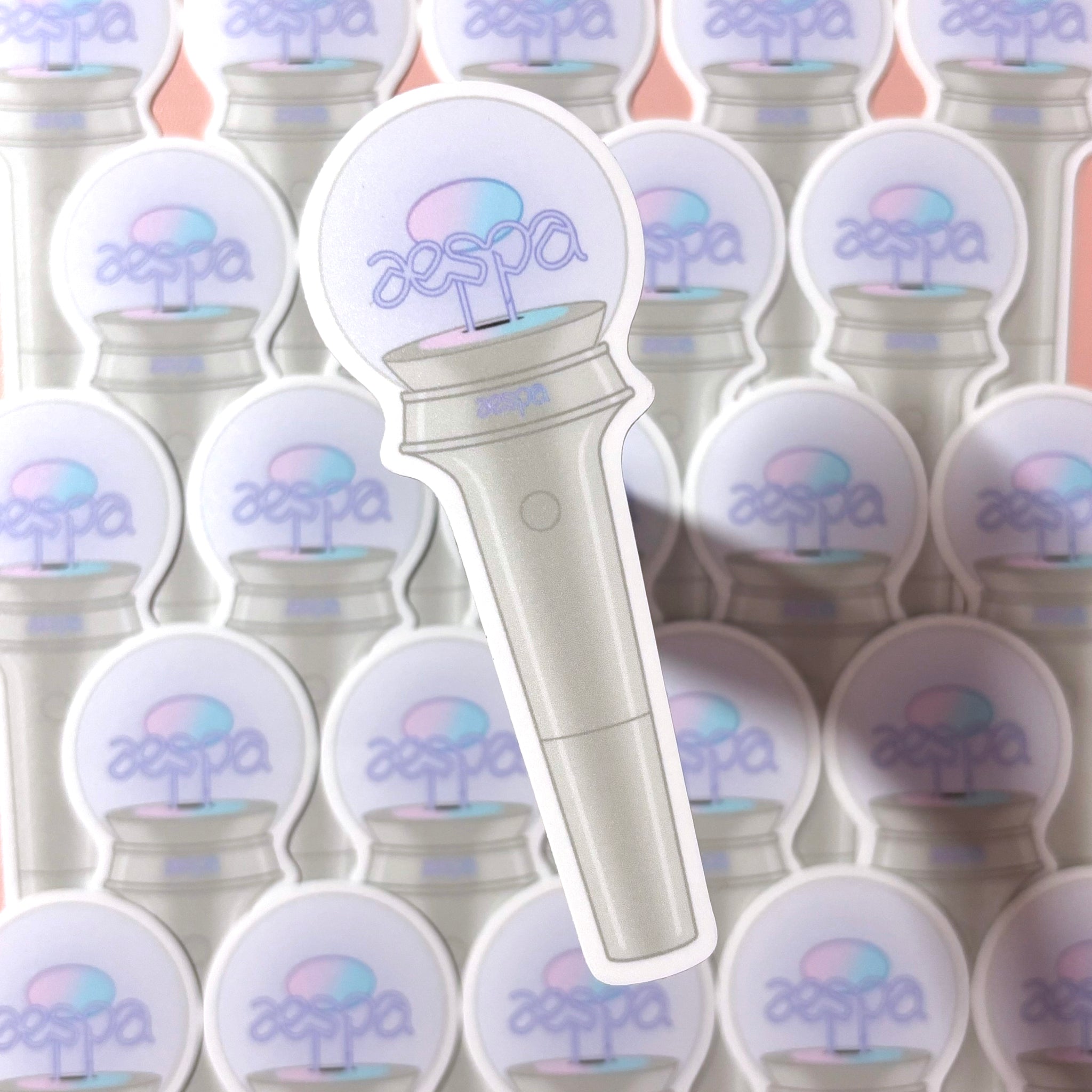 WATERPROOF] Aespa Sbong Logo Lightstick Vinyl Sticker Decal