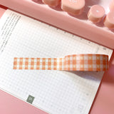 Washi Tape - Orange Heart Gingham