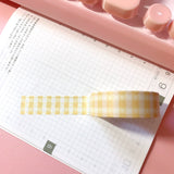 Washi Tape - Yellow Heart Gingham