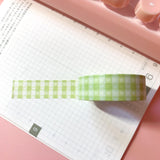 Washi Tape - Green Heart Gingham